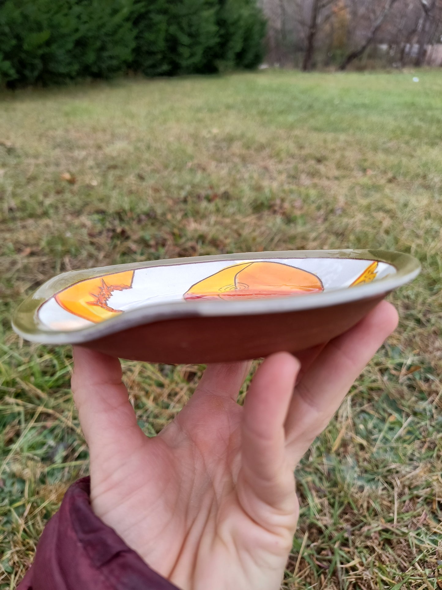 Peach Spoon Rest (with pit)