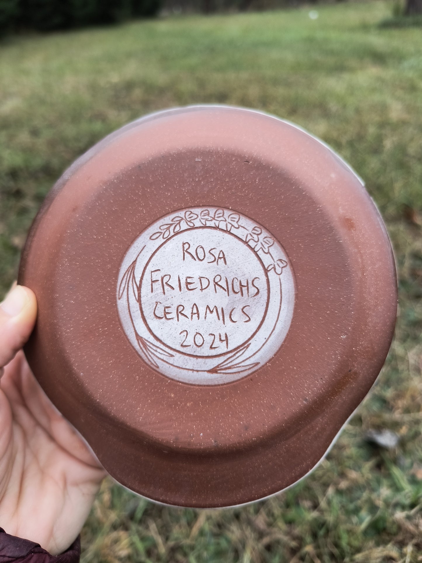 Peach Spoon Rest (with leaf)