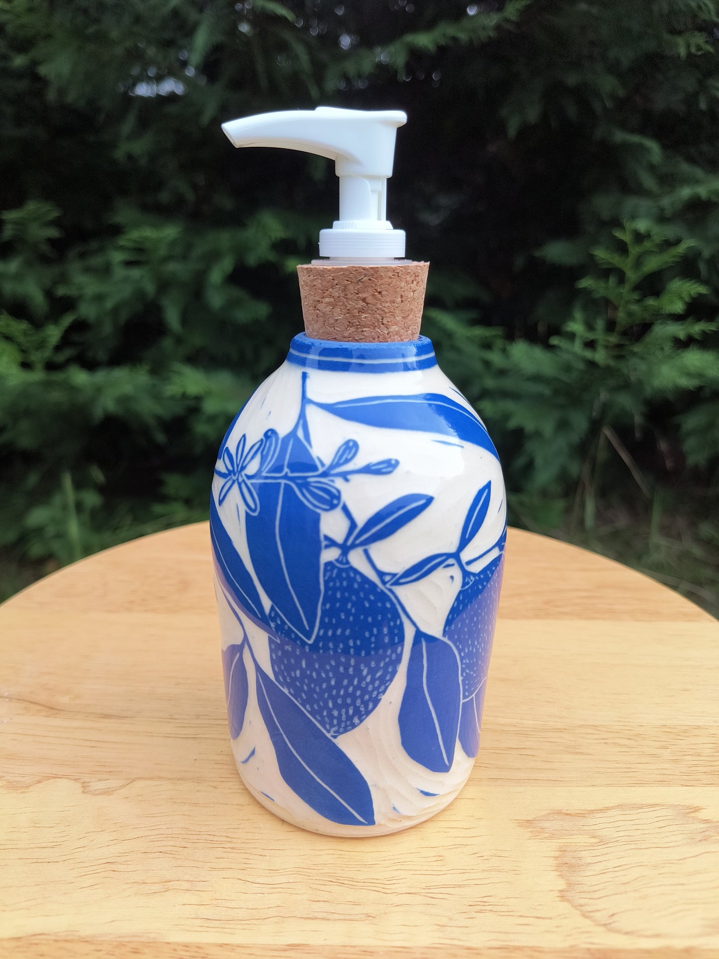 Blue Lemon Soap Bottle