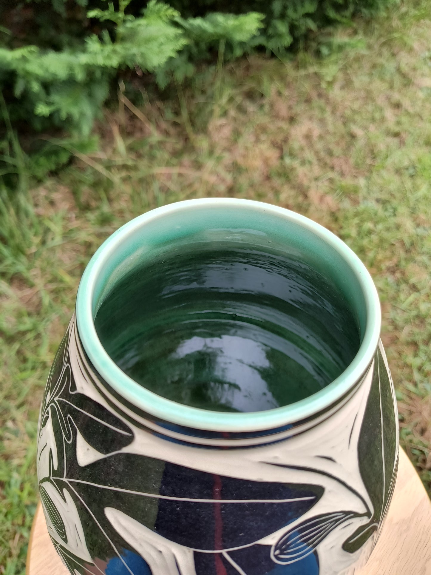 Black and White Fig Vase