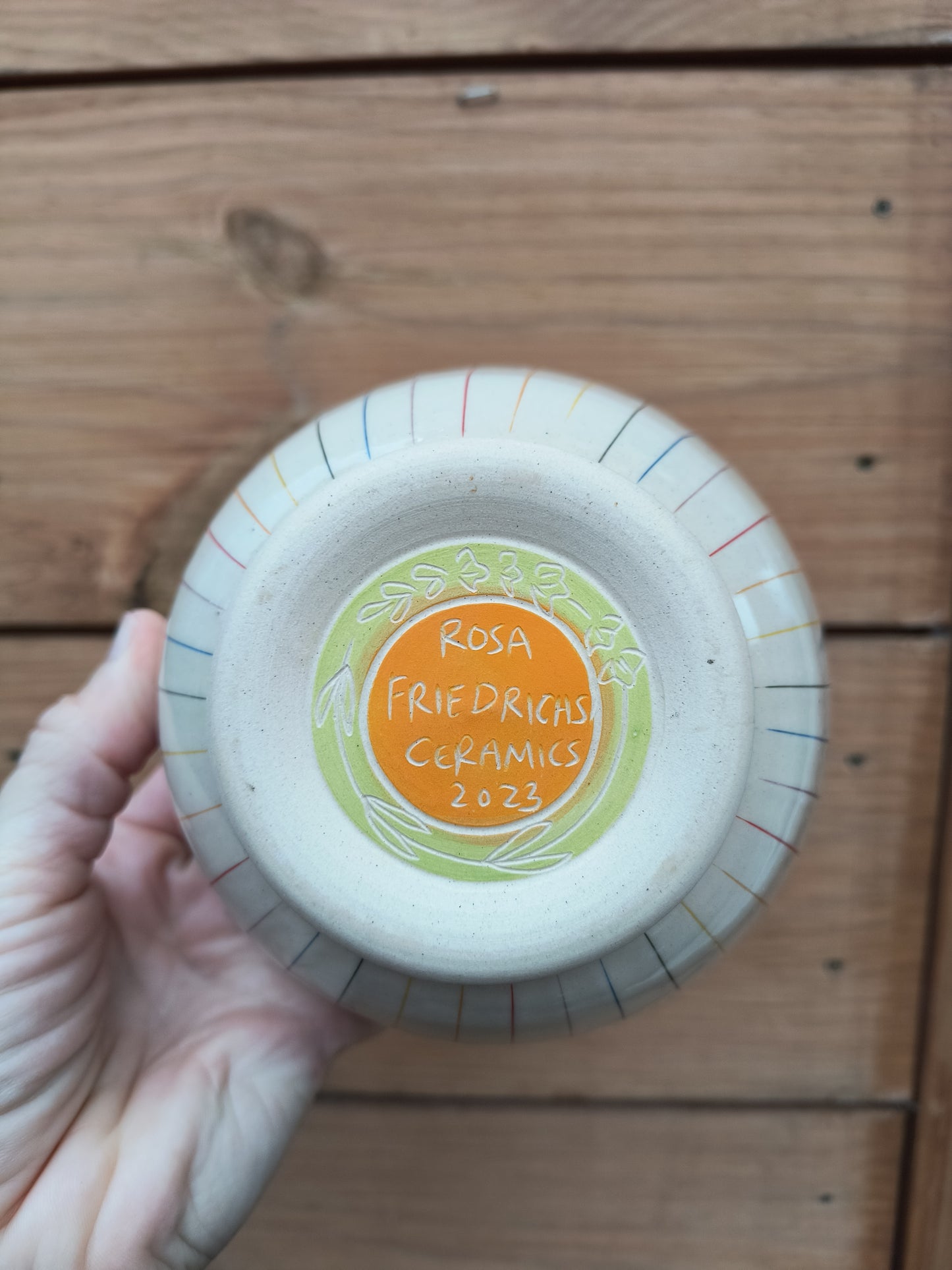 Rainbow Stripe Bowl A