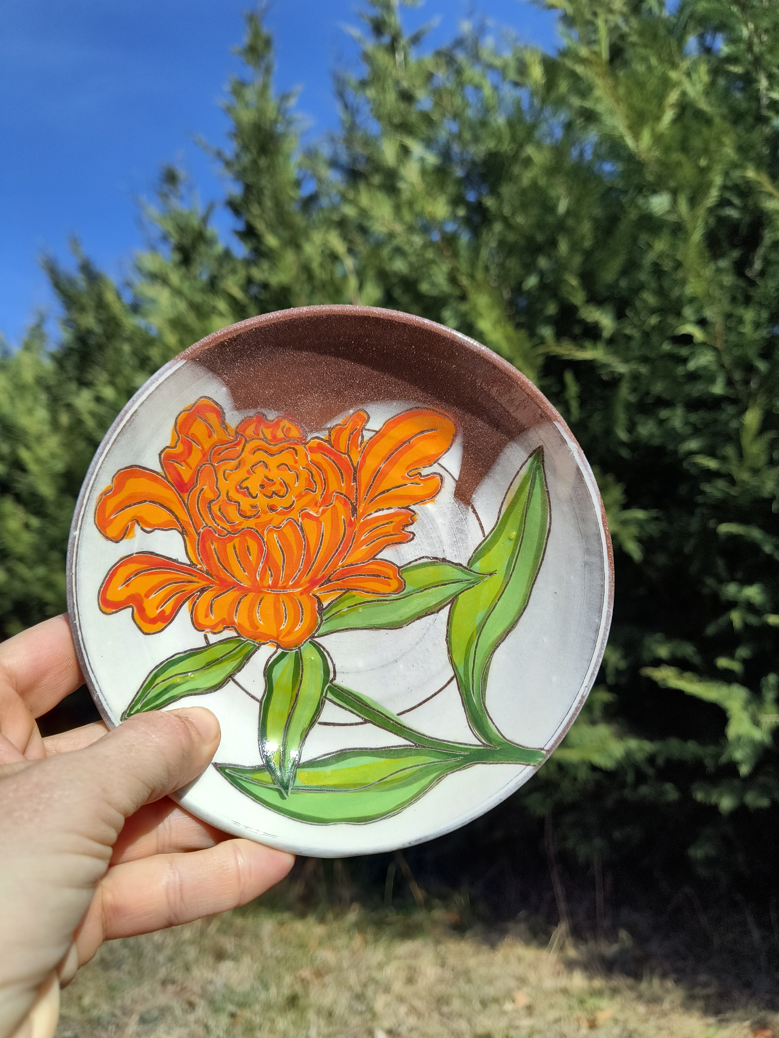 Peony Plate – rosafriedrichsceramics