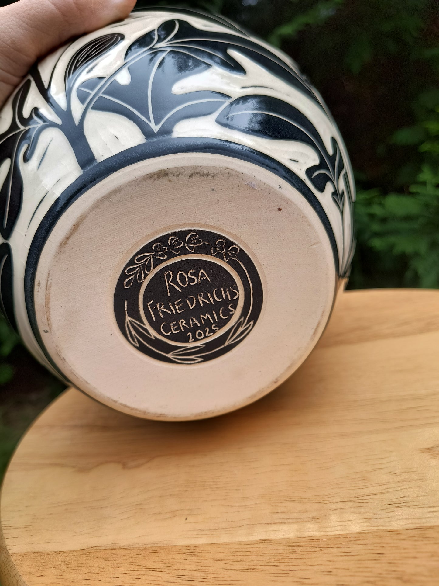 Black and White Fig Vase