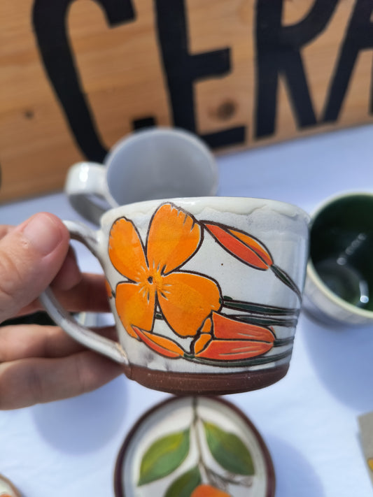 California Poppy Tea Cup 6oz