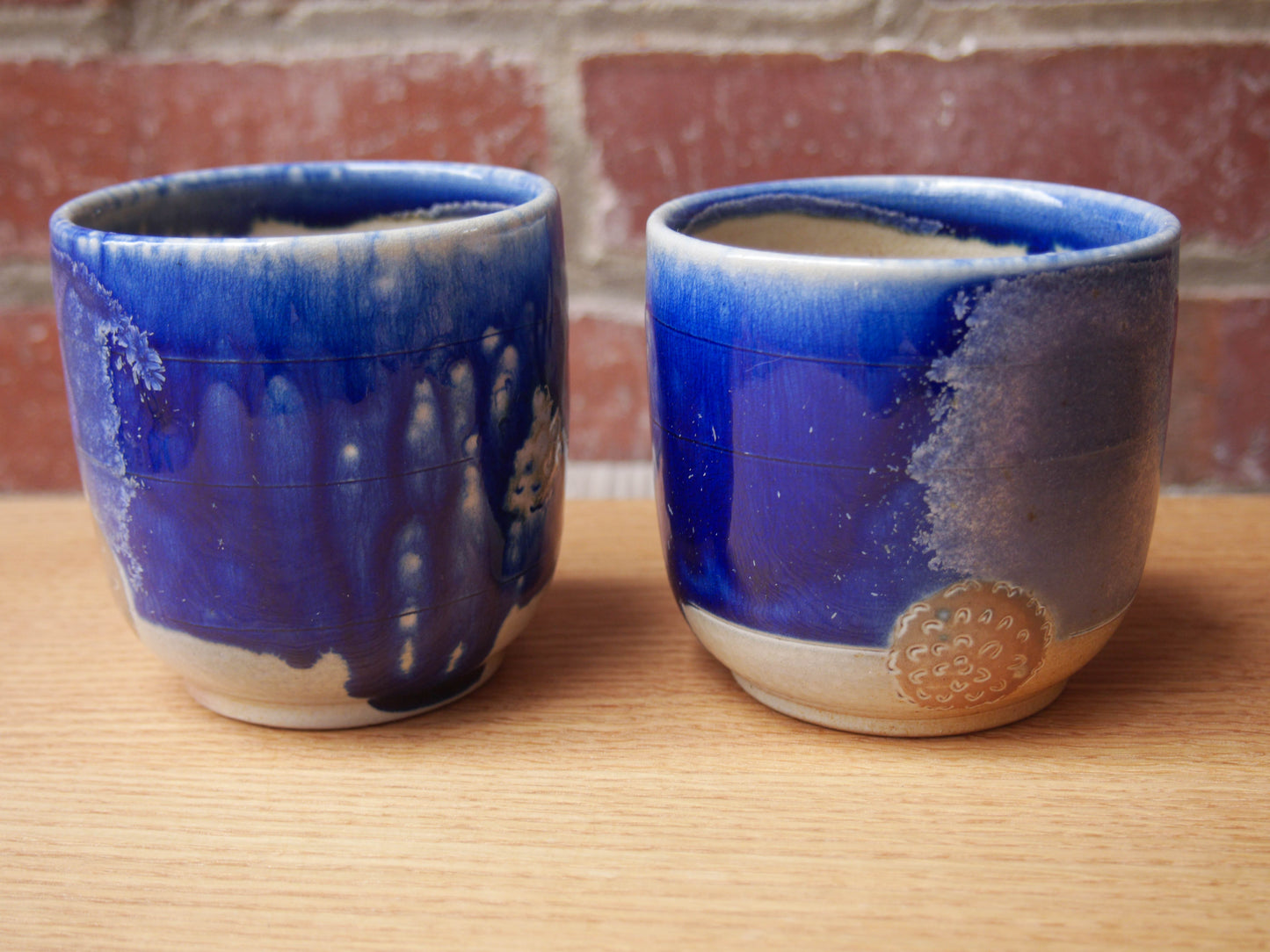 Blue Woodfired Sipping Cup Set