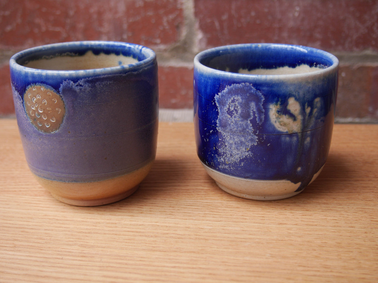 Blue Woodfired Sipping Cup Set