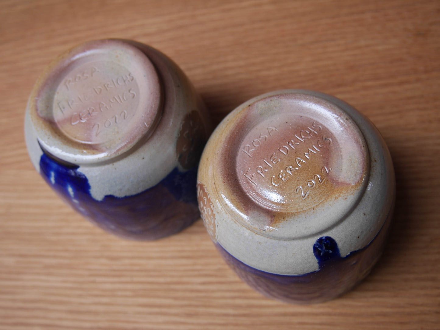 Blue Woodfired Sipping Cup Set