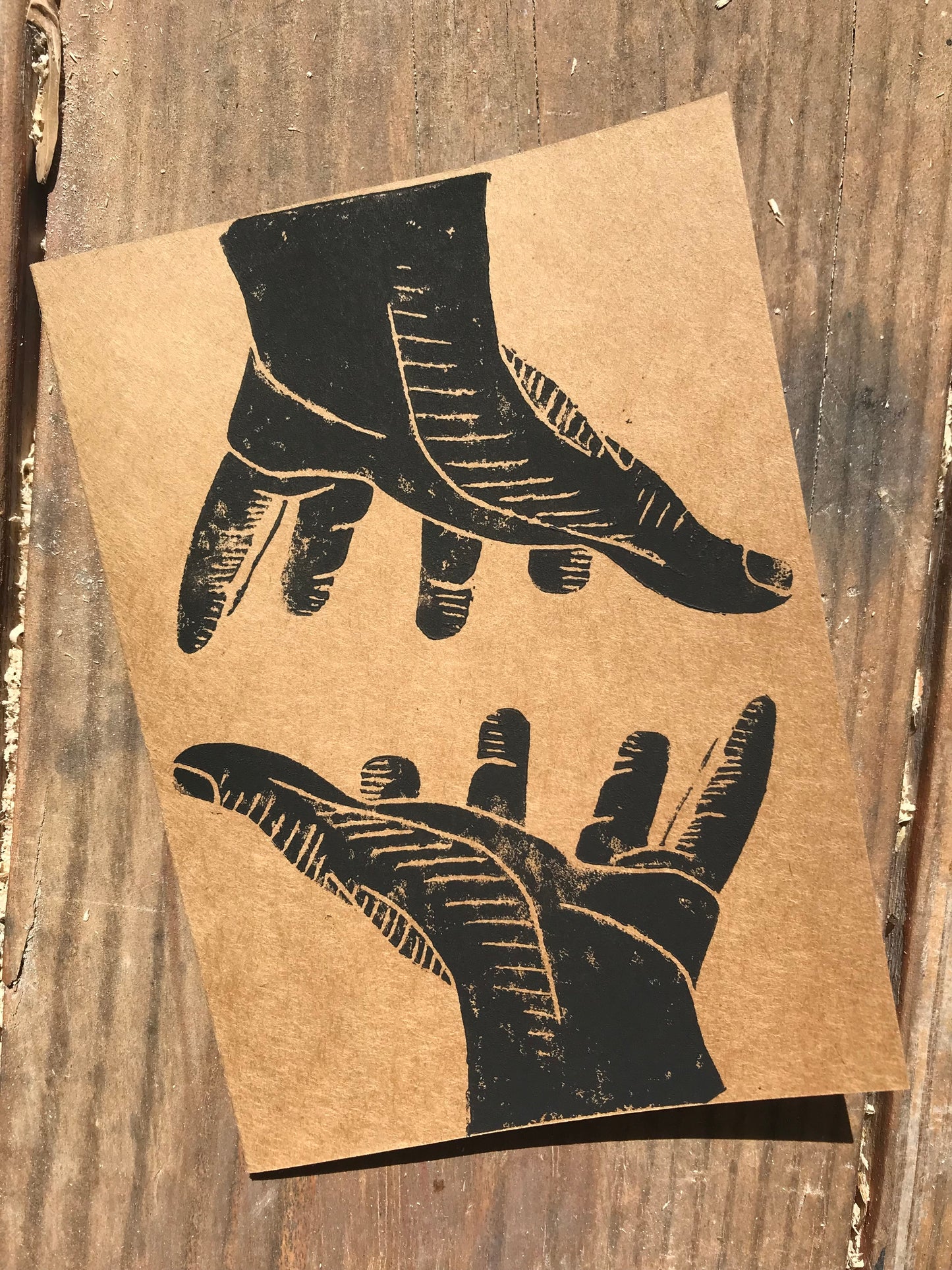 Fruit Boots Printmaking Greeting Card