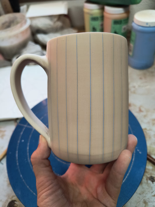 Blue stripe Mug Pre-order (14oz)