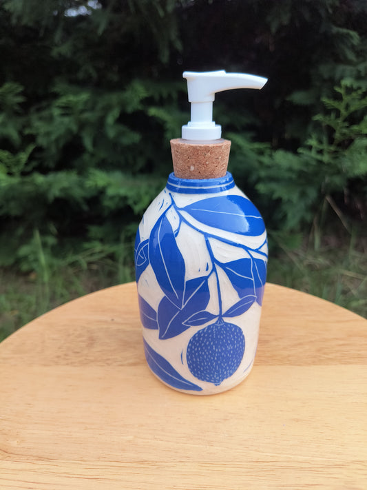 Blue Lemon Soap Bottle
