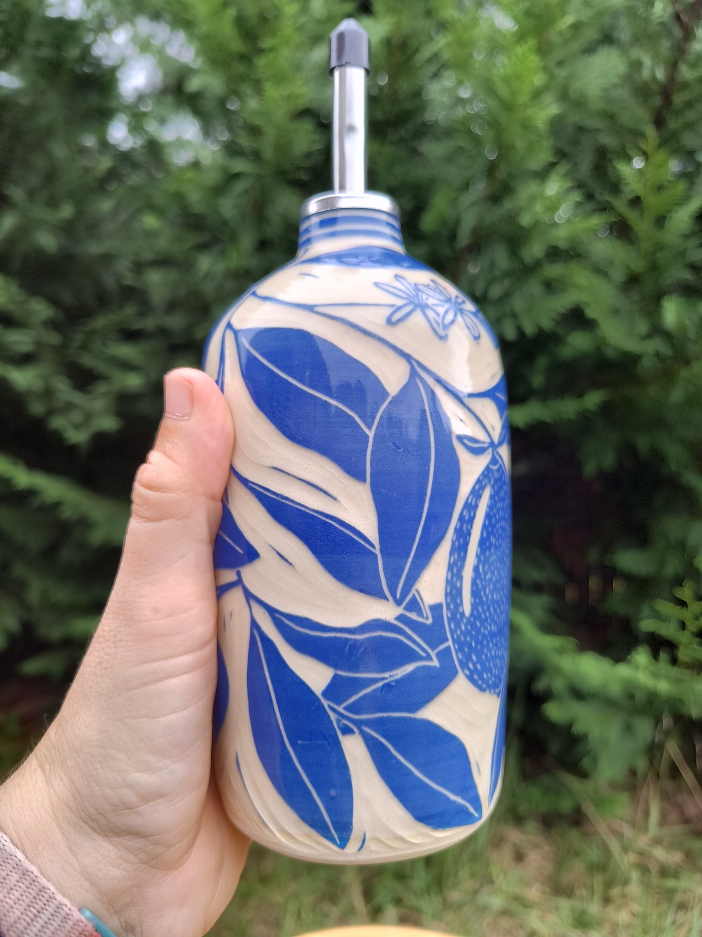 Blue Lemon Oil Bottle 16oz