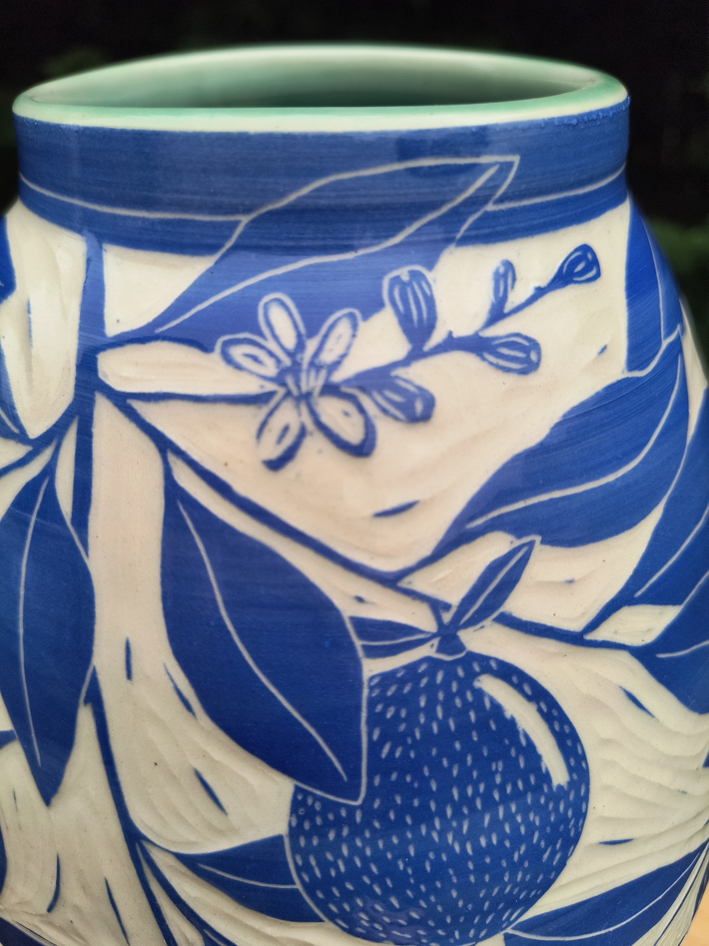 Blue Lemon Vase