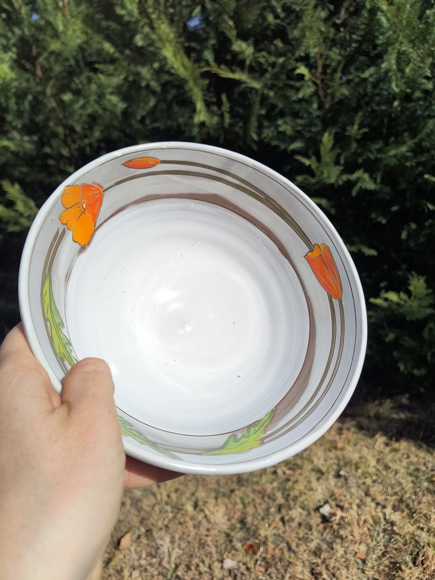 California Poppy Scalloped Bowls Set of 4