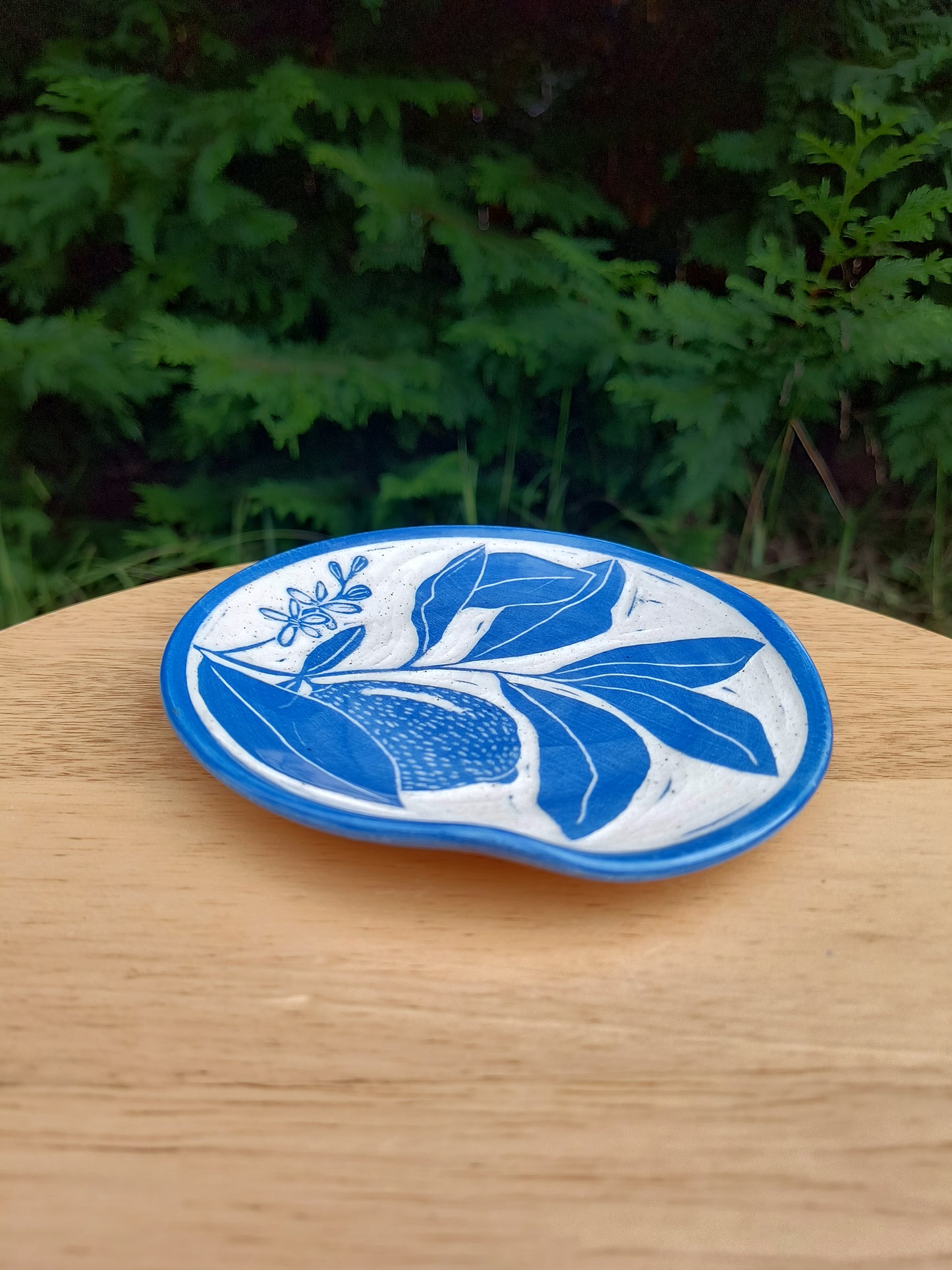Blue Lemon Spoon Rest A