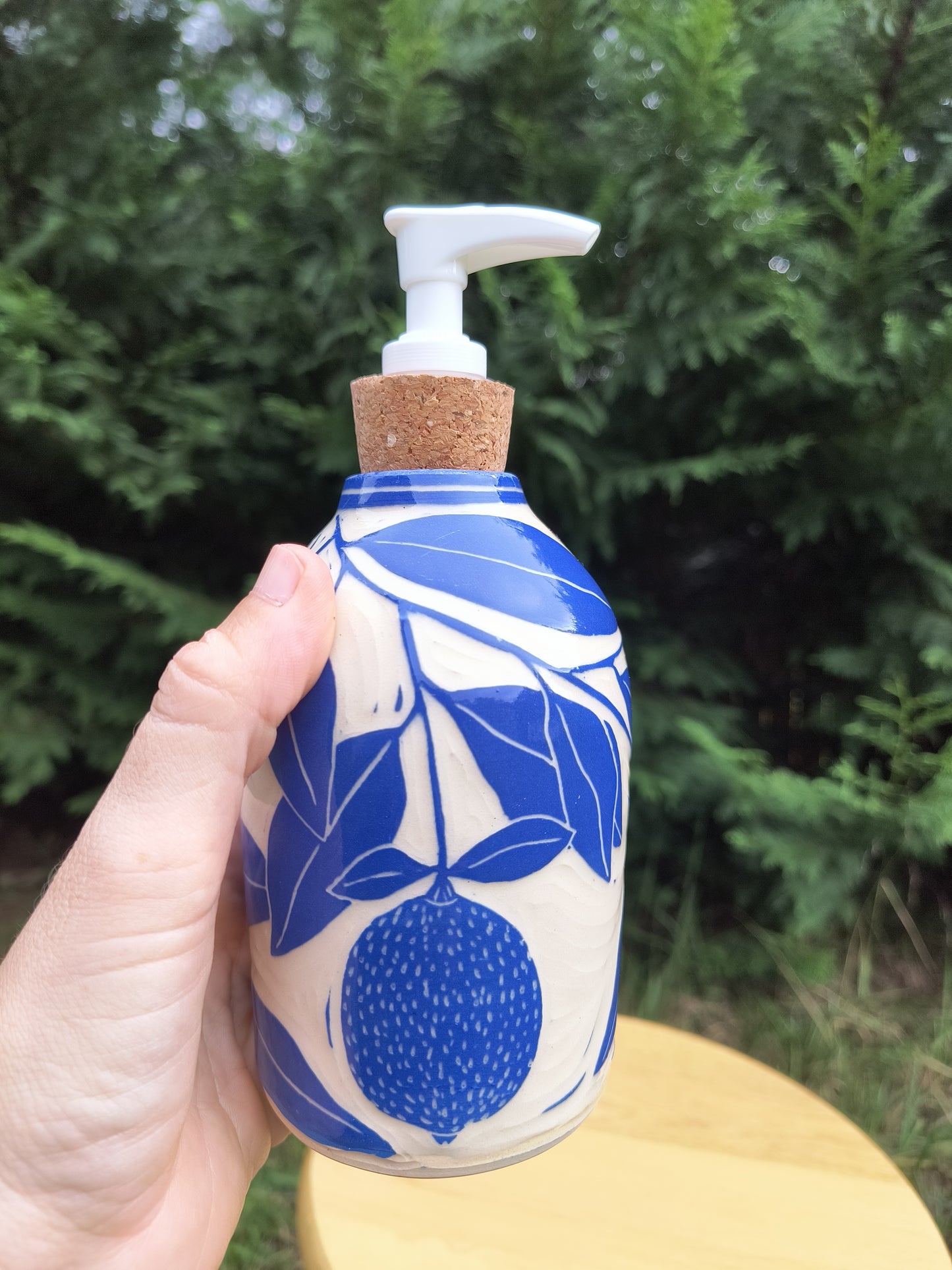Blue Lemon Soap Bottle