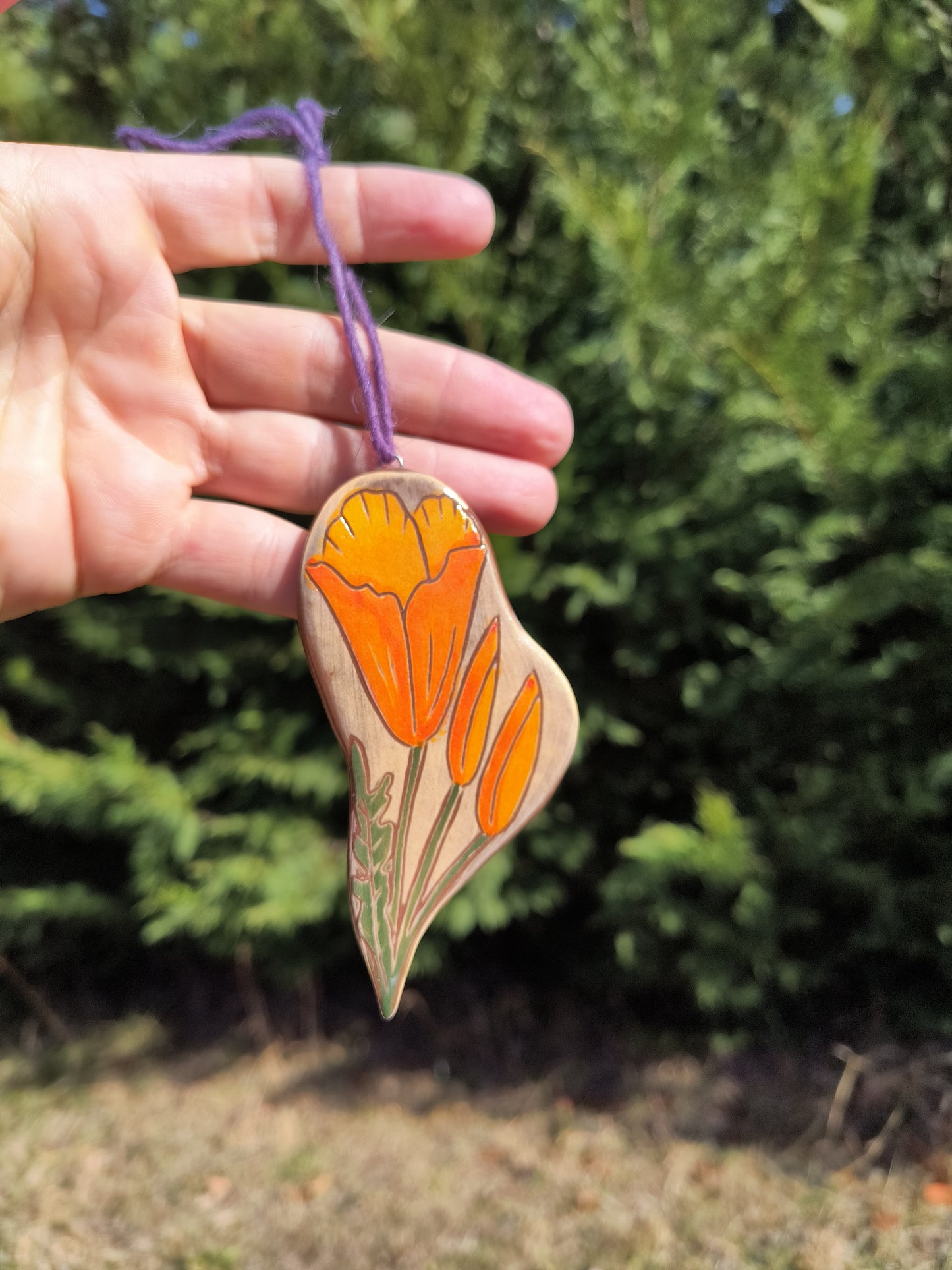 California Poppy Ornament B