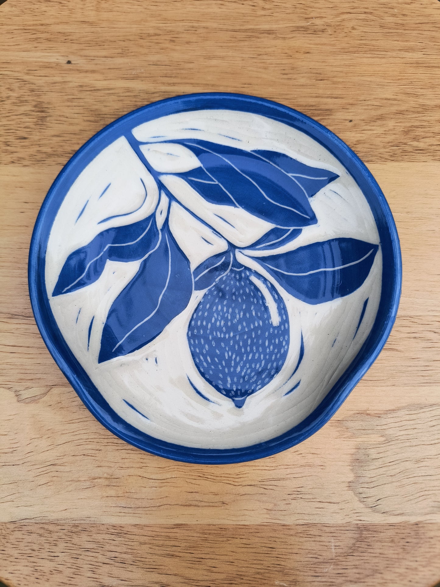 Blue Lemon Spoon Rest B