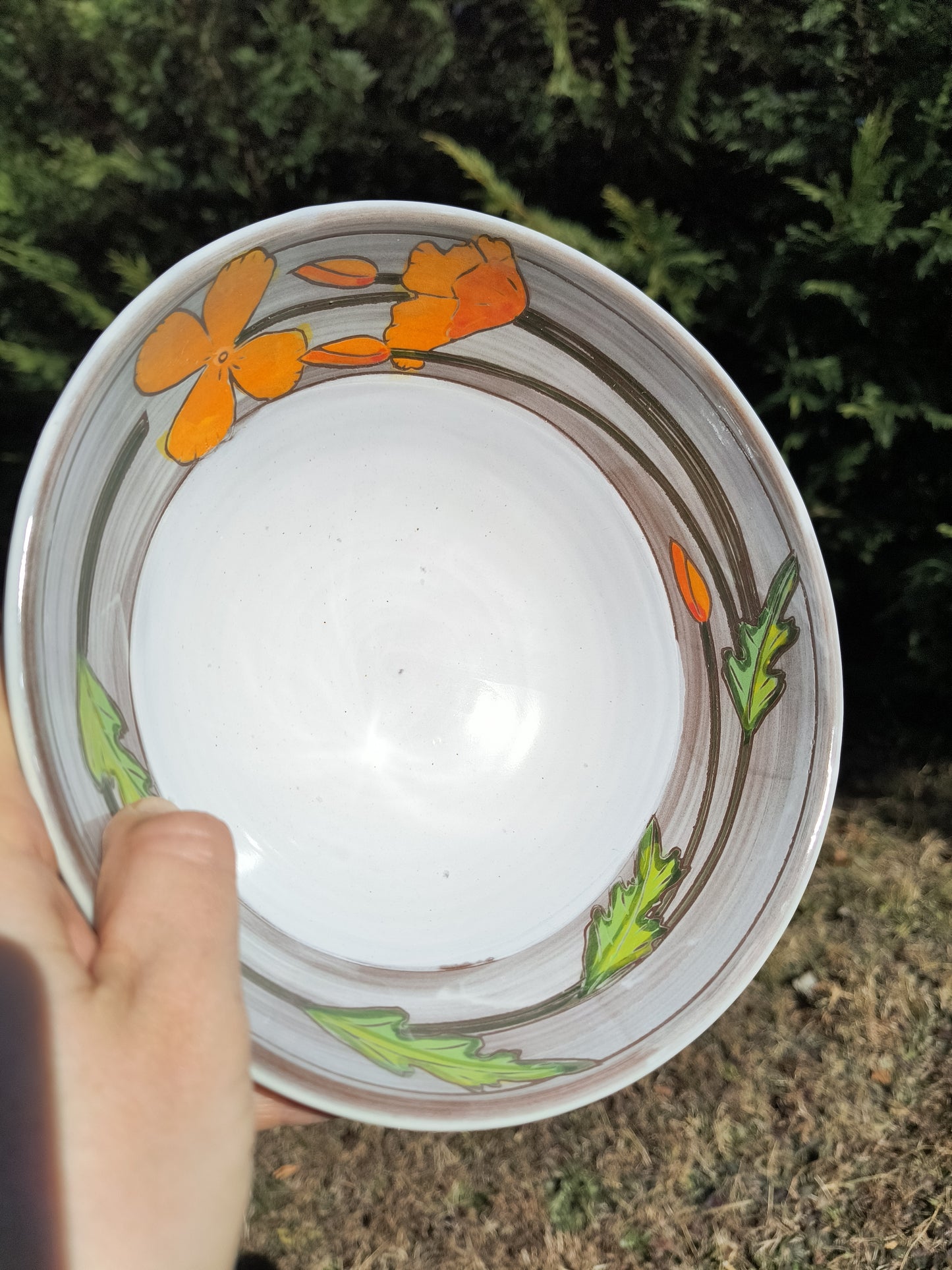 California Poppy Scalloped Bowls Set of 4