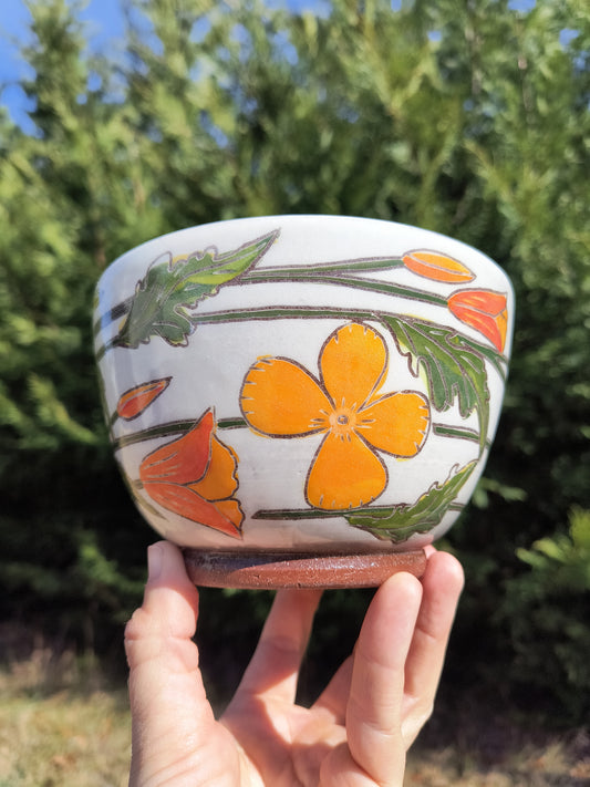 California Poppy Everyday Bowl