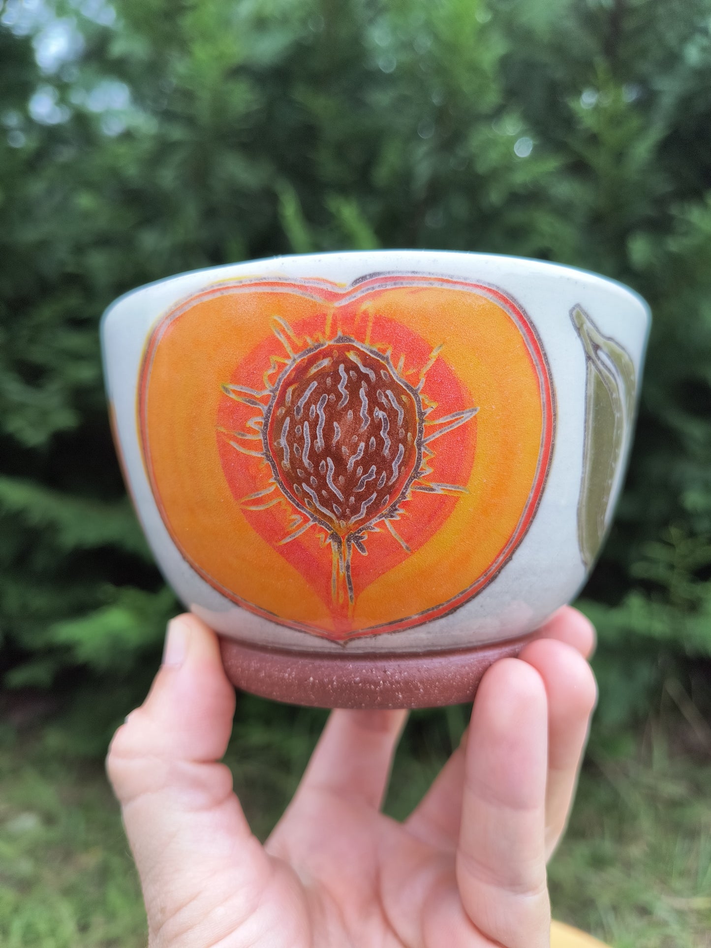 Peach Bowl B (peach halve)