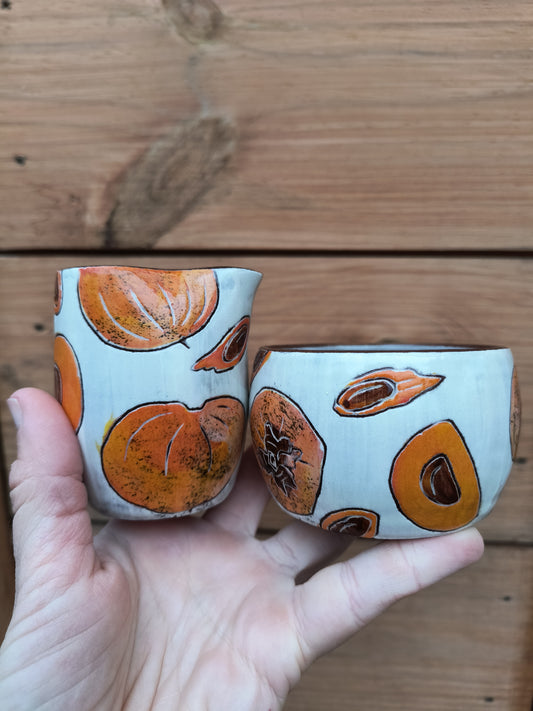 Persimmon Cream and Sugar Set