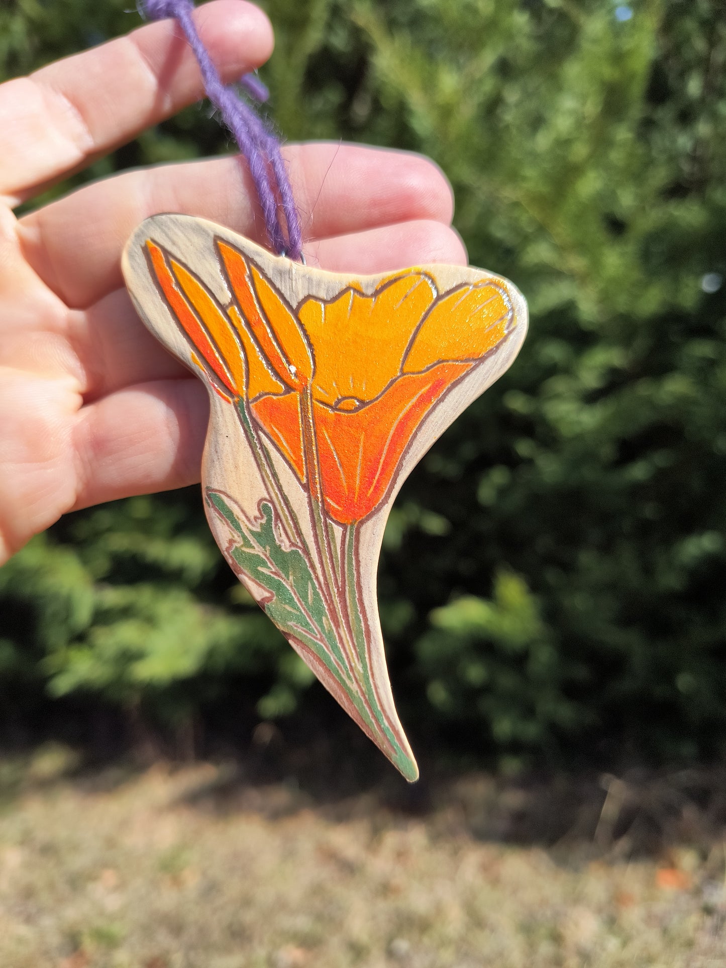 California Poppy Ornament A