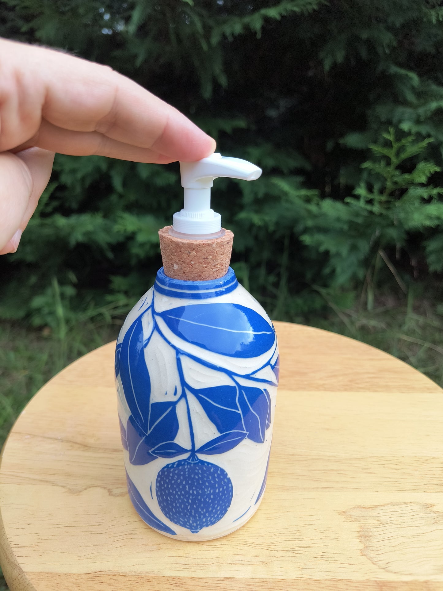 Blue Lemon Soap Bottle