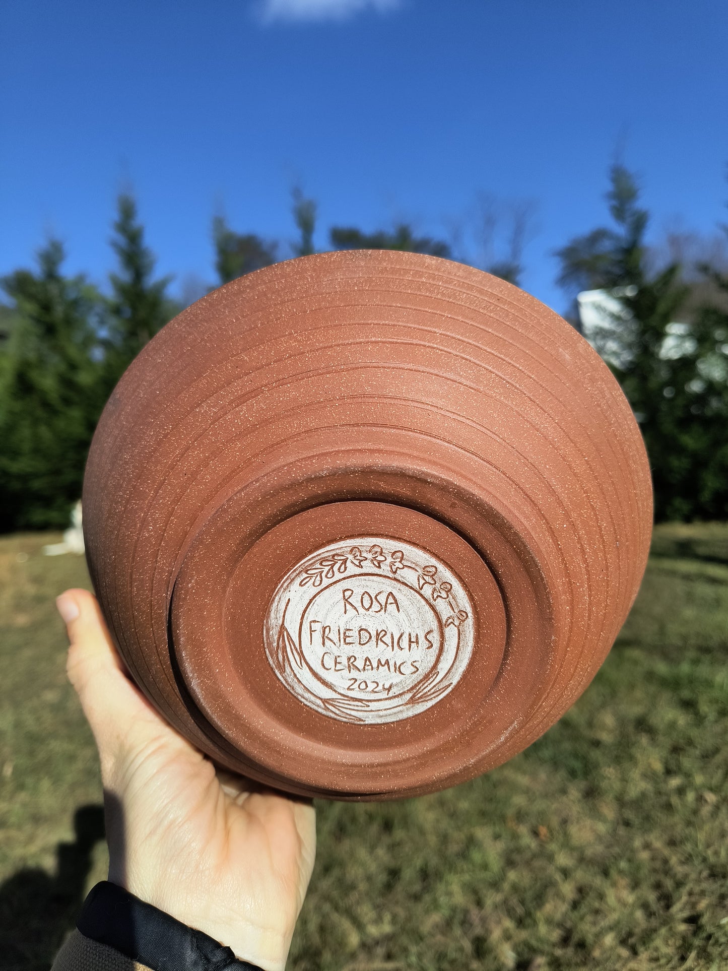 Fig Bowl with decorated interior