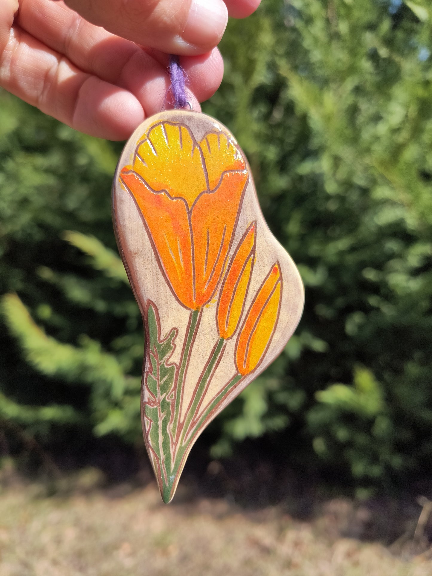 California Poppy Ornament B