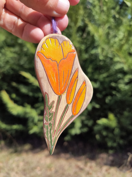 California Poppy Ornament B