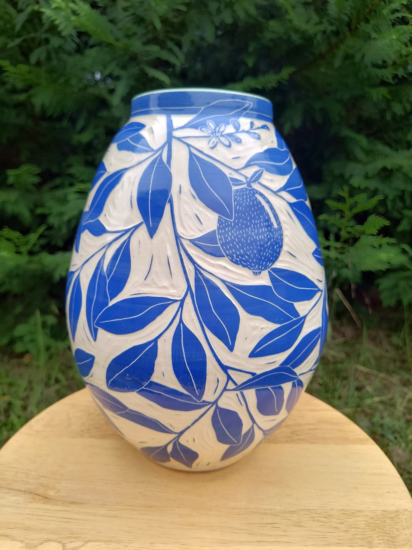 Blue Lemon Vase