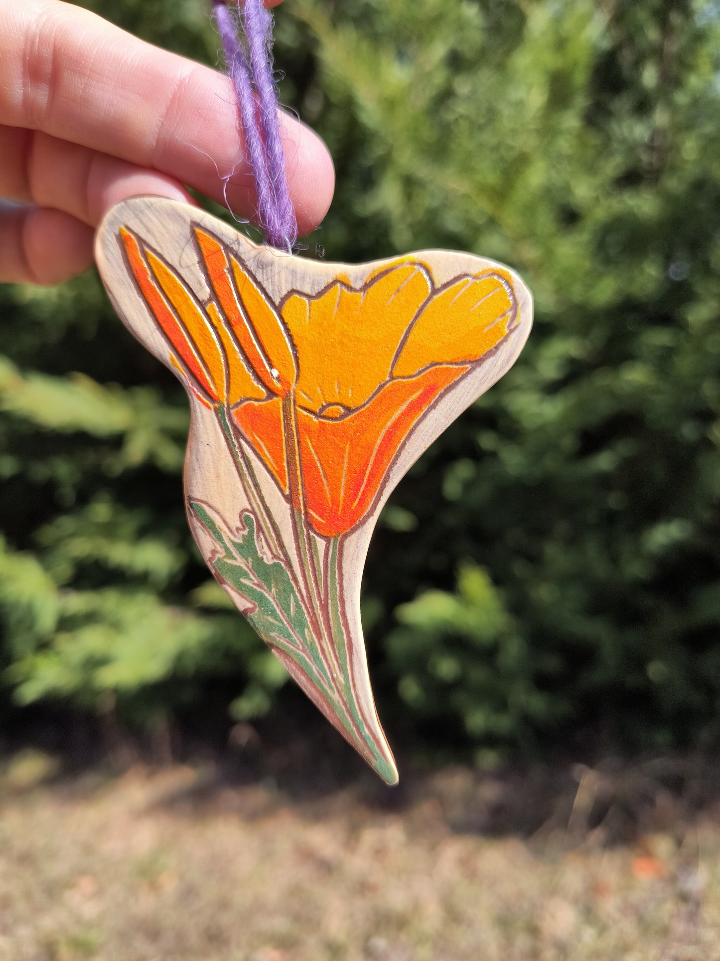 California Poppy Ornament A
