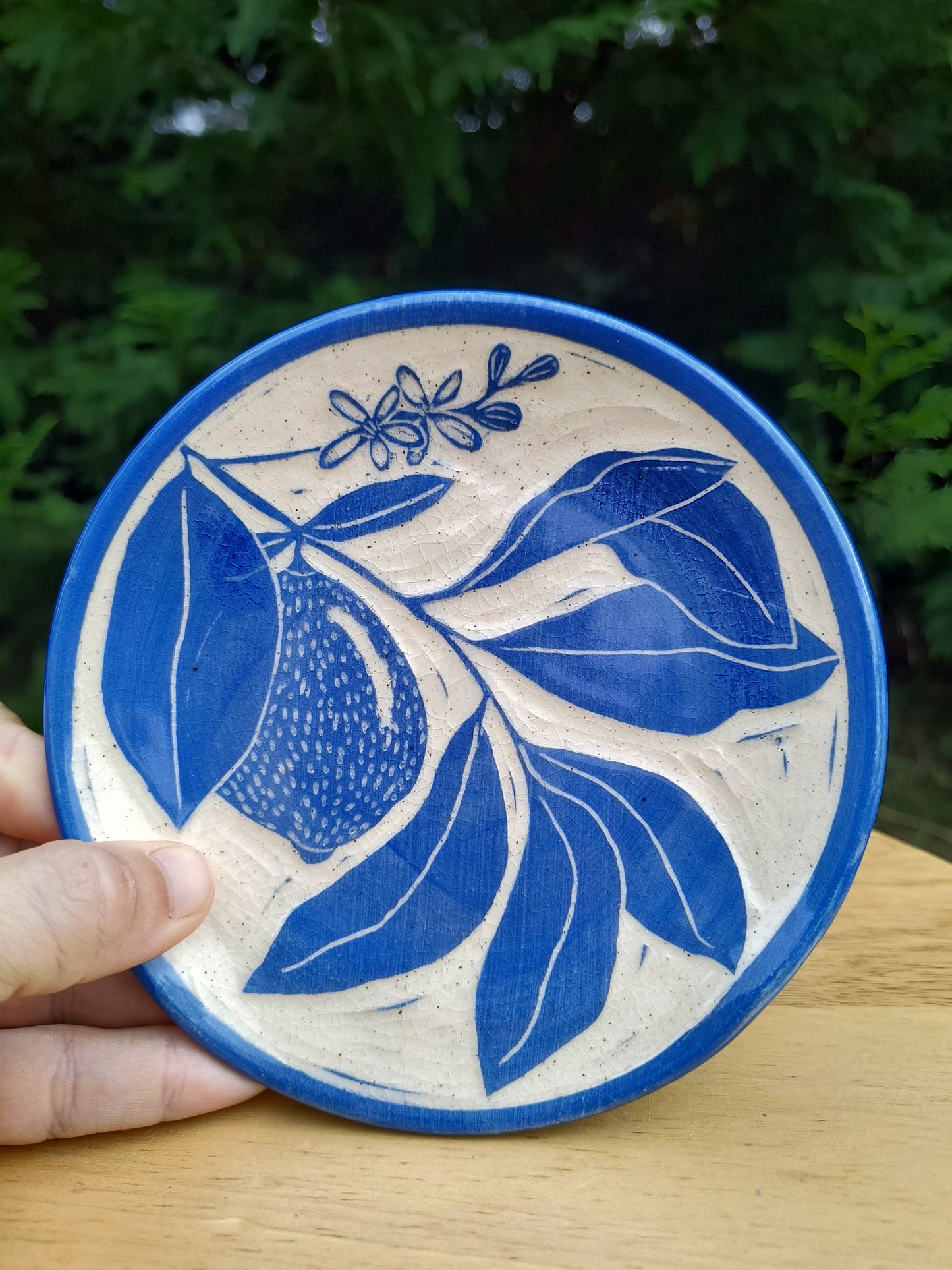 Blue Lemon Spoon Rest A