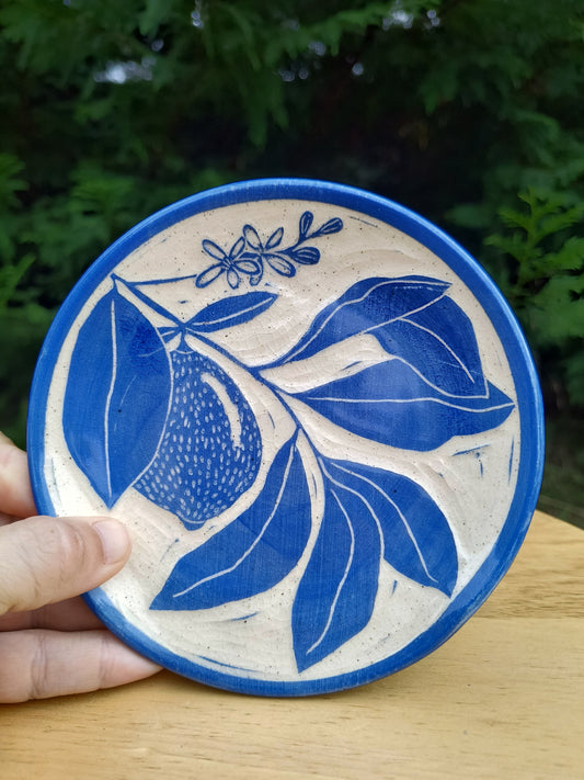 Blue Lemon Spoon Rest A