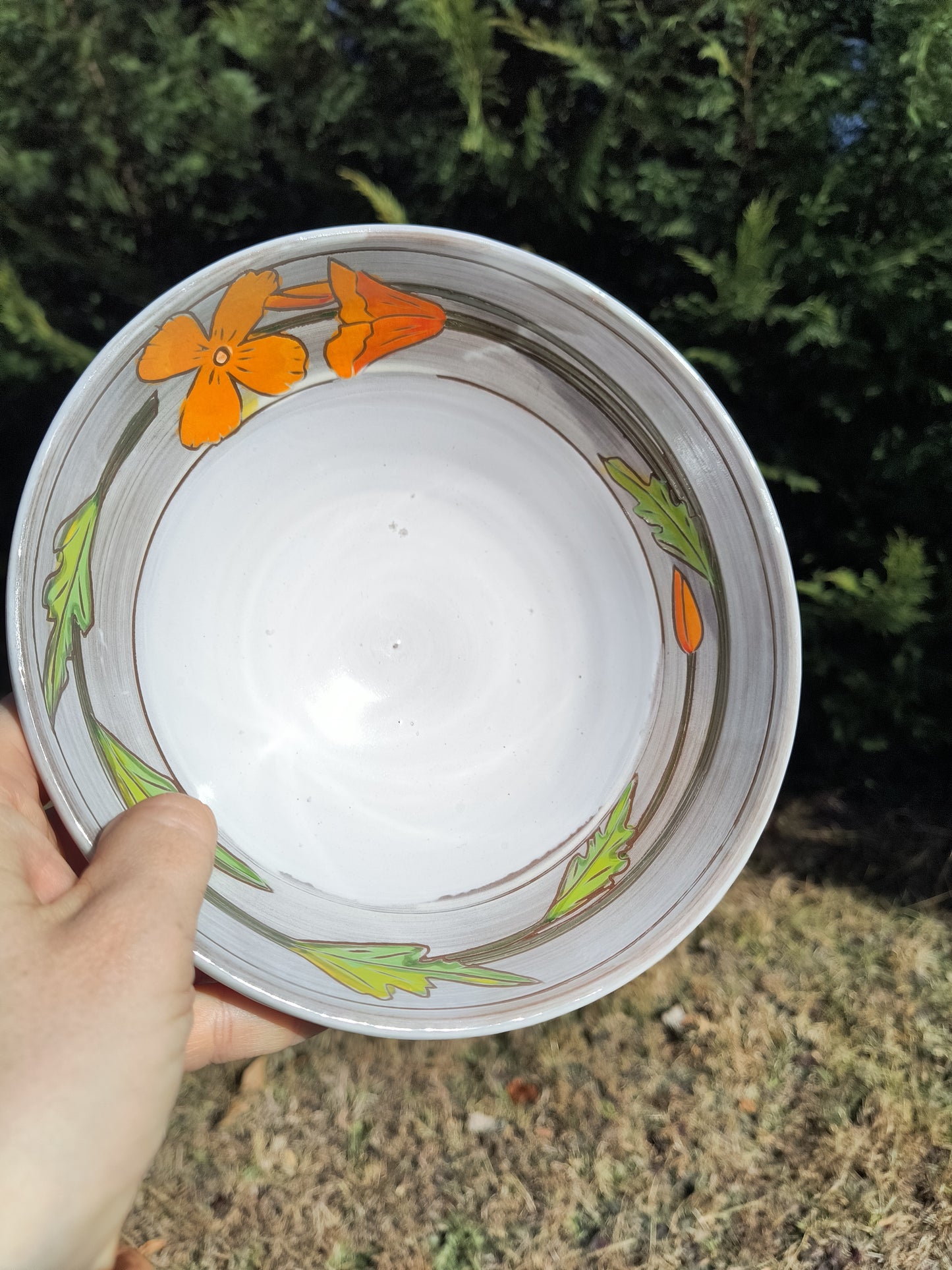 California Poppy Scalloped Bowls Set of 4