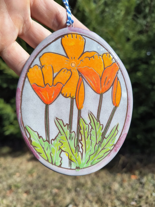 California Poppy Mini Wall Art