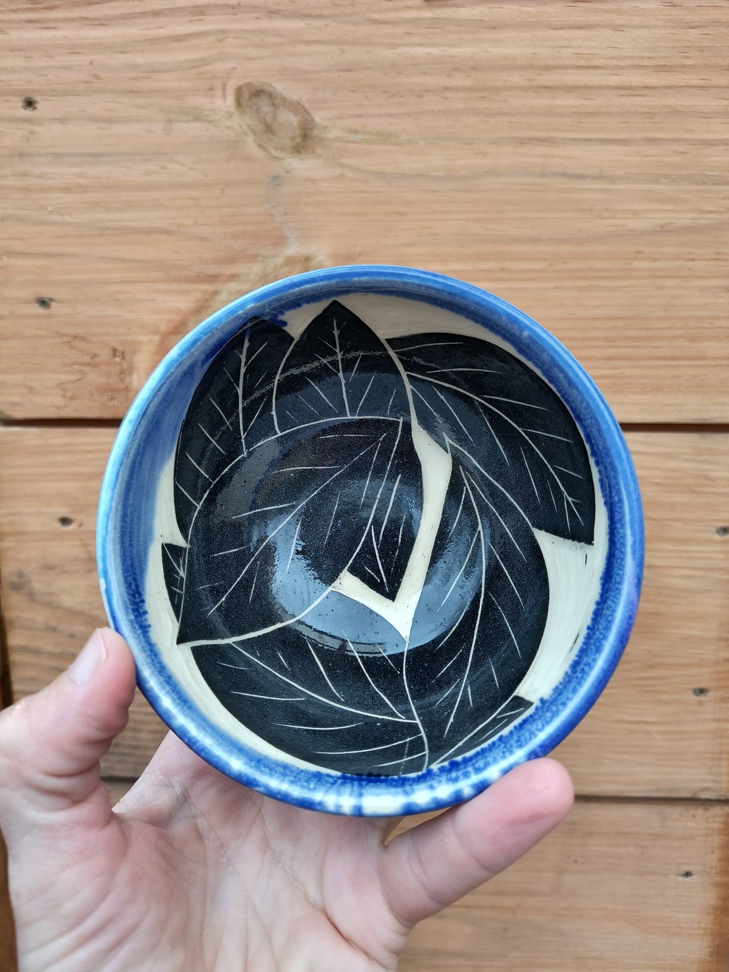 Blue Leaf Bowl