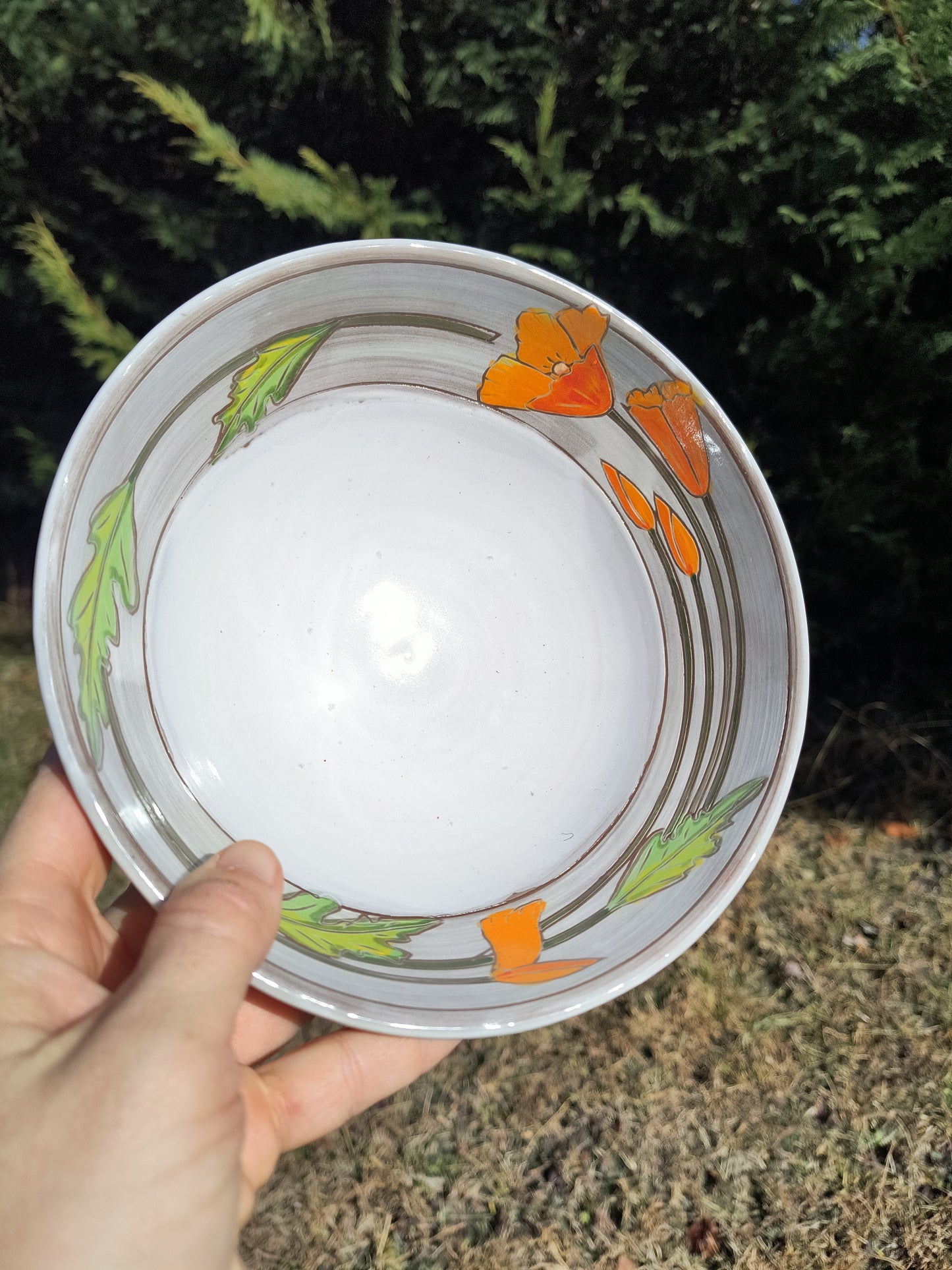 California Poppy Scalloped Bowls Set of 4
