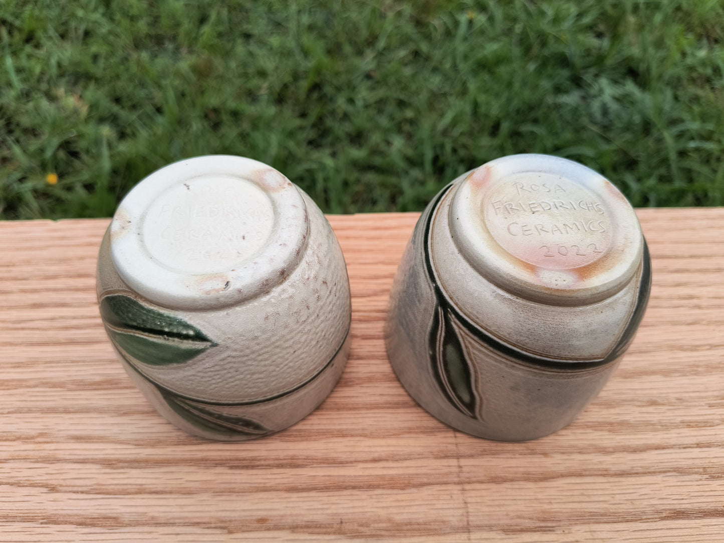 Woodfired Rose Cup Pair A